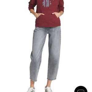 Mother Dazzler ankle High-Rise Ankle Jeans button fly color shadows in the grass